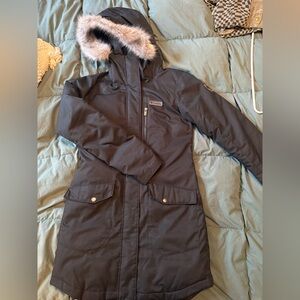 Columbia Black Women's Jacket with Fur Hood